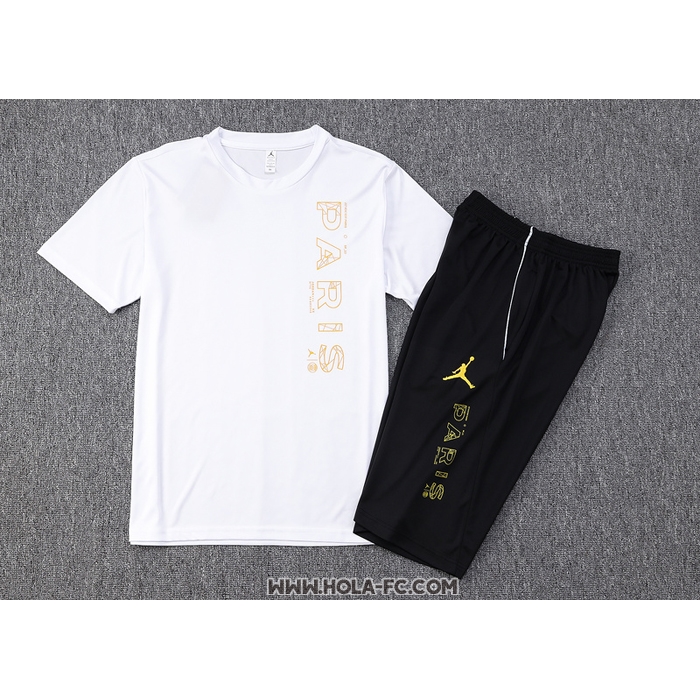 Chandal del Paris Saint-Germain Jordan 2023-2024 Manga Corta Blanco - Pantalon Corto